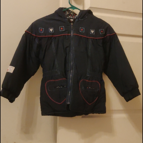 Girl's Winter Jacket With Padding - Picture 1 of 5